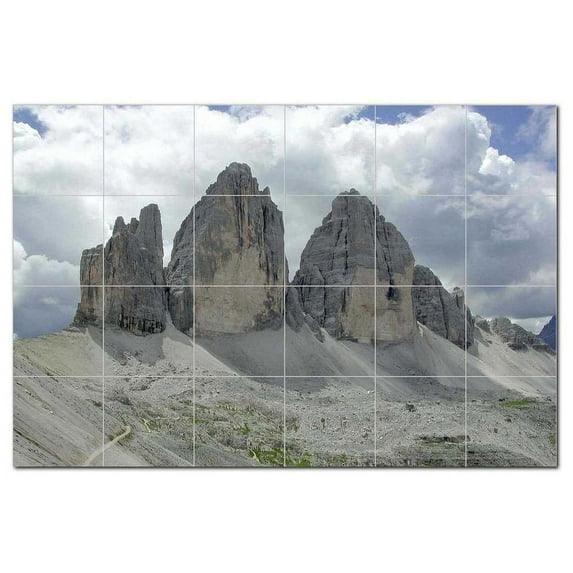 Mountain Ceramic Tile Mural Kitchen Backsplash Bathroom Shower, 401179-S64