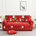 thumbnail image 1 of Christmas Sofa Cover Santa Claus Printed Sofa Couch Cover Furniture Protector Couch Soft with Elastic Straps Xmas Home Room Festival Decoration, 1 of 7
