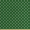 thumbnail image 1 of Ambesonne Christmas Fabric by the Yard Upholstery, Little Bells, 5 Yards, Green and White, 1 of 4