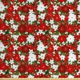 thumbnail image 1 of Ambesonne Christmas Fabric by the Yard Upholstery, Holly Mistletoe, 2 Yards, White Red Green, 1 of 4