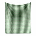 thumbnail image 1 of Christmas Soft Flannel Fleece Blanket, Vintage Fashion Pattern of Traditional Argyle Checkered Scottish Irish Culture, Cozy Plush for Indoor and Outdoor Use, 50" x 60", Green White, by Ambesonne, 1 of 6