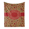 thumbnail image 1 of Christmas Soft Flannel Fleece Throw Blanket, Celebration Card Inspired Vintage Old Design Presents Baubles and Snowflakes, Cozy Plush for Indoor and Outdoor Use, 50" x 70", Multicolor, by Ambesonne, 1 of 6