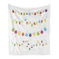 thumbnail image 1 of Christmas Soft Flannel Fleece Throw Blanket, Preparations for Party of the Year Theme Occasion Happy Event Xmas, Cozy Plush for Indoor and Outdoor Use, 60" x 80", Multicolor, by Ambesonne, 1 of 5