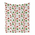 thumbnail image 1 of Christmas Soft Flannel Fleece Throw Blanket, Xmas Santa Claus Tree on Colorful Polka Dot Backdrop Surprise Boxes Artwork, Cozy Plush for Indoor and Outdoor Use, 50" x 60", Green and Red, by Ambesonne, 1 of 6