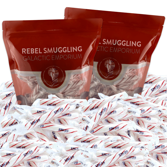Christmas Soft Peppermint Sticks Candy Bulk 2 x 2lb Bags, Individually Wrapped Mints by Rebel Smuggling Galactic Emporium (4lbs Total)