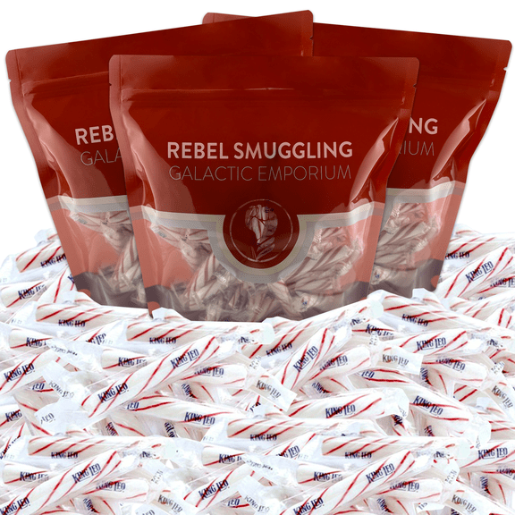 Christmas Soft Peppermint Sticks Candy Bulk 3 x 2lb Bags, Individually Wrapped Mints by Rebel Smuggling Galactic Emporium (6lbs Total)
