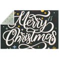 Christmas Soft Polyester Bath Rug Absorbent Square Bathroom Floor Mat