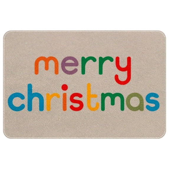 Christmas Soft Polyester Non-Slip Machine Washable Floor Carpet Door Mat Office Rugs