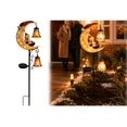 thumbnail image 1 of Christmas Solar Garden Stake Light, Santa Claus Moon LED Lantern Decor, Waterproof Metal Outdoor Yard Light for Garden Patio Walkway Porch (Snowman), 1 of 6