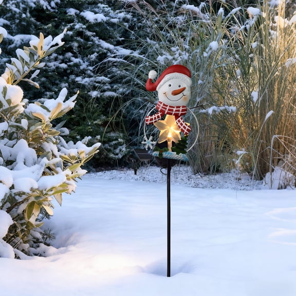 Christmas Solar Ground Lights Outdoor Solar Powered LED Landscape Lighting Weather Resistant Yard Pathway Decor, Waterproof Garden Spike Lights for Winter Holiday Decorations