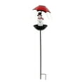 thumbnail image 1 of Christmas Solar Powered Fox Garden Stake Decoration With Ground Socket, Metal Iron Material Umbrella Design, Outdoor Party And Garden Yard Decor, 1 of 6