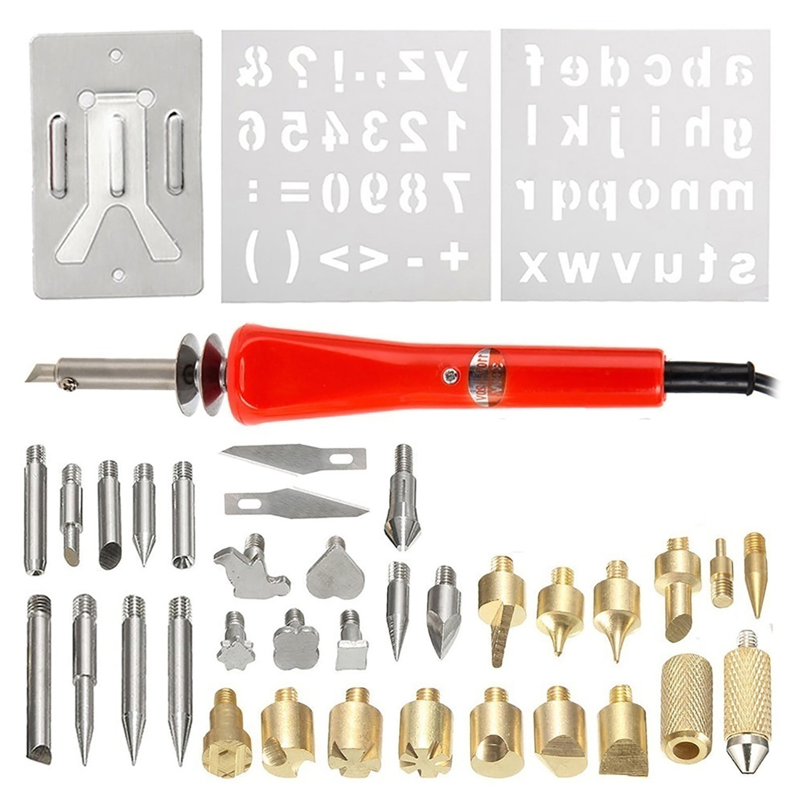 Pyrography Bit Christmas Soldering Pen Clearance! 37 Pieces Us Plug Wood Burning Tool ...