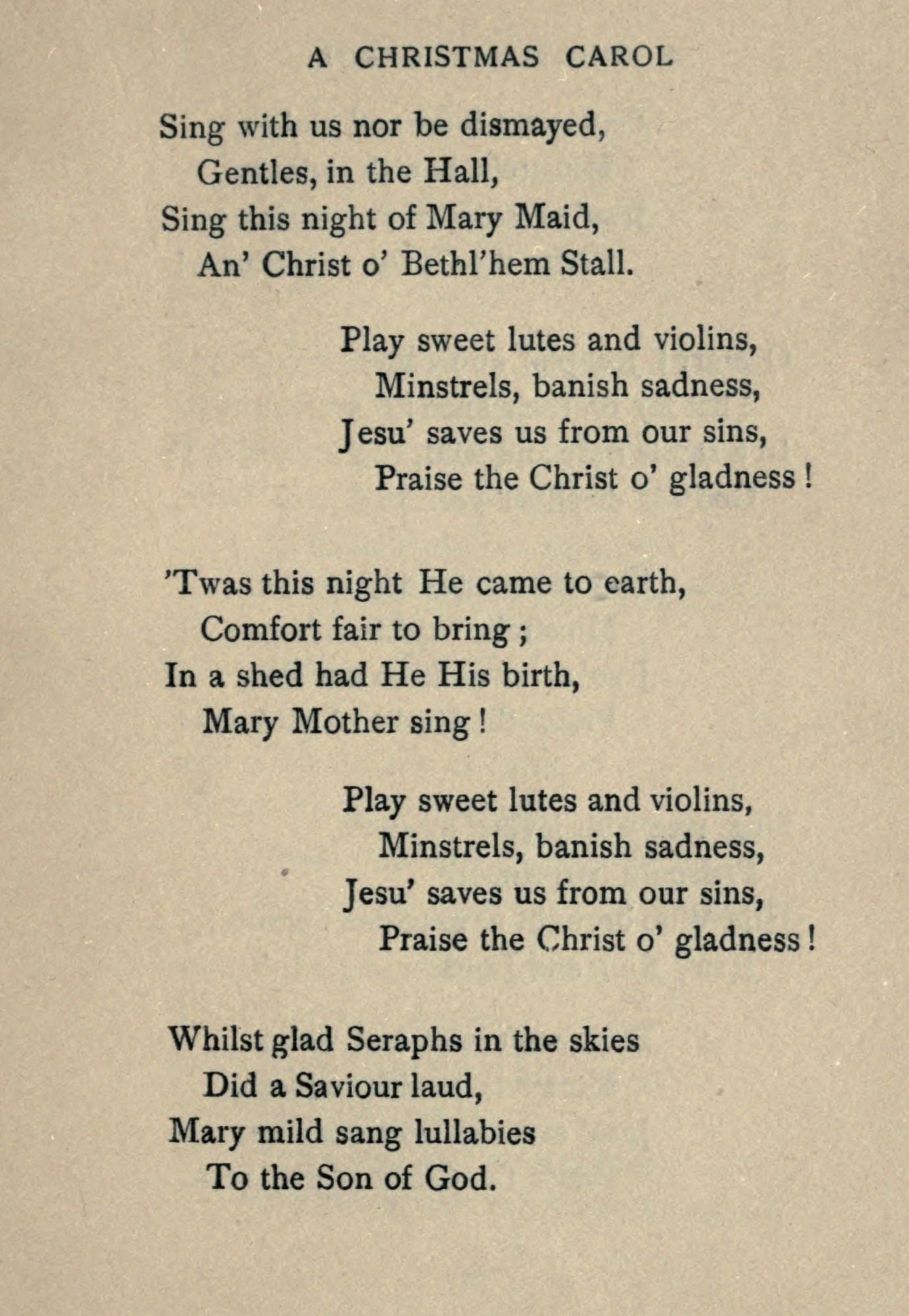 Christmas Songs & Carols 1908 Christmas Carol 2 Canvas Art - Agnes H Begbie (24 x 36)