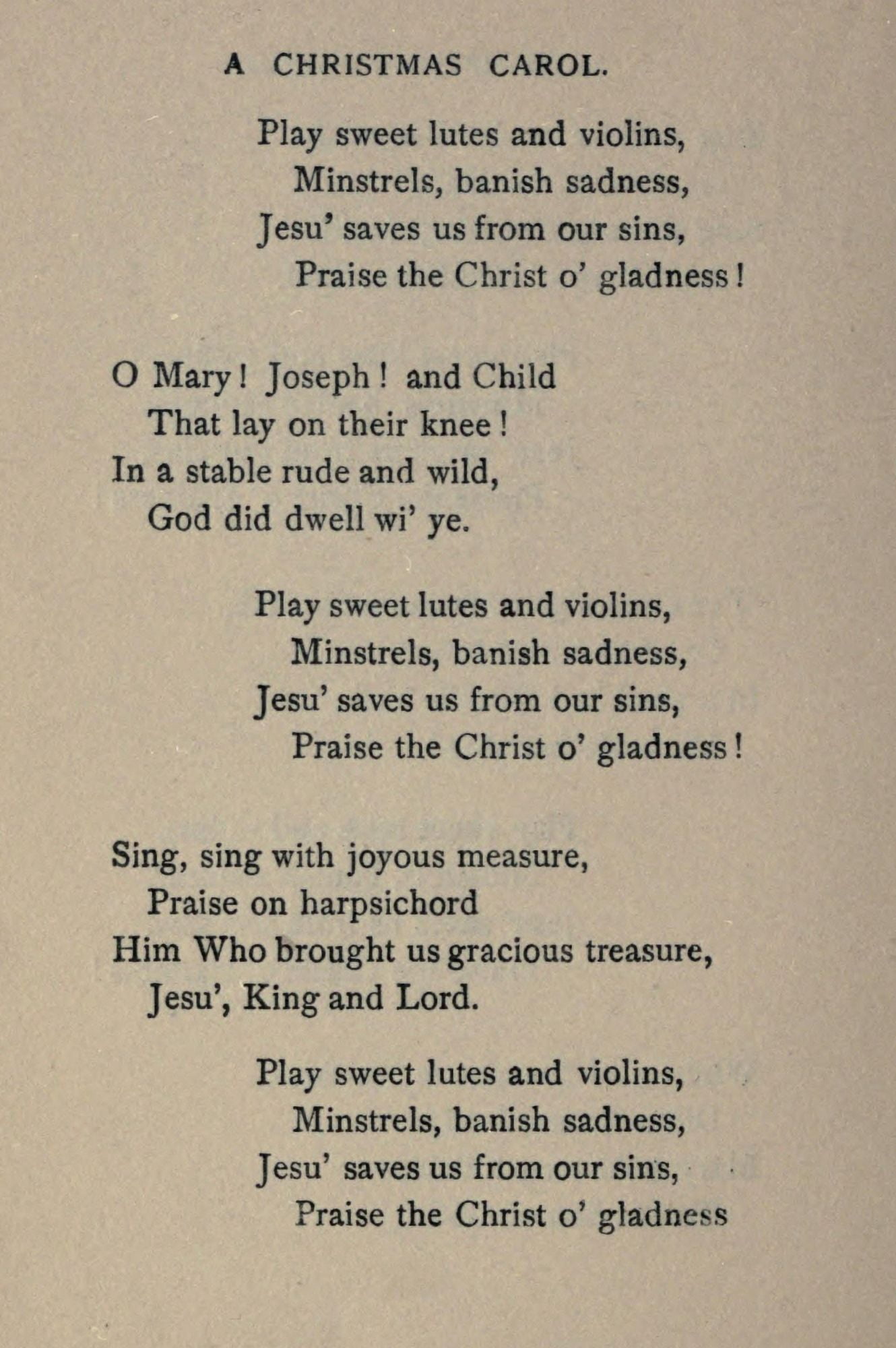 Christmas Songs & Carols 1908 Christmas Carol 3 Canvas Art - Agnes H Begbie (24 x 36)