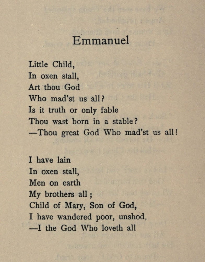 Christmas Songs & Carols 1908 Emmanuel Canvas Art - Agnes H Begbie (24 x 36)