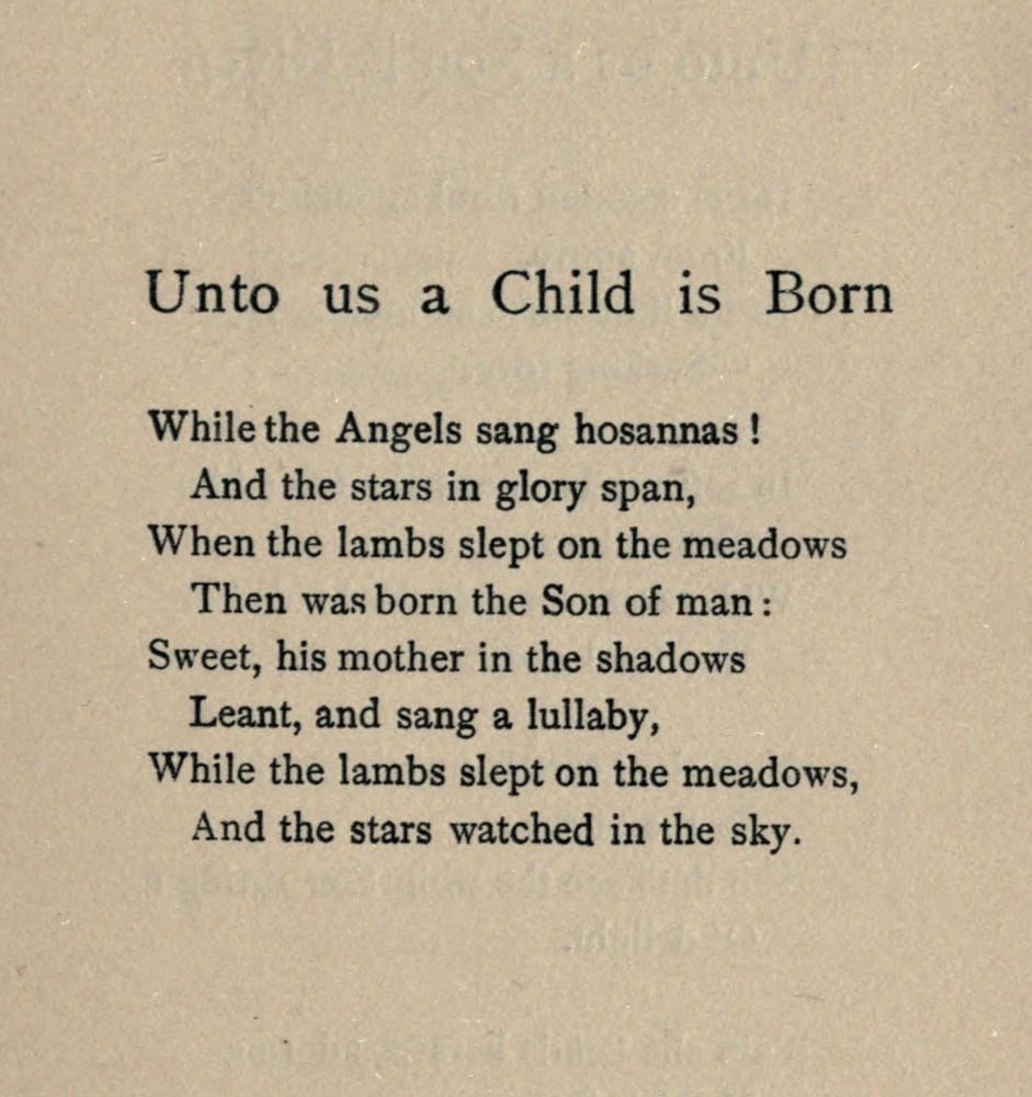 Christmas Songs & Carols 1908 Unto us a Child is Born Canvas Art - Agnes H Begbie (24 x 36)