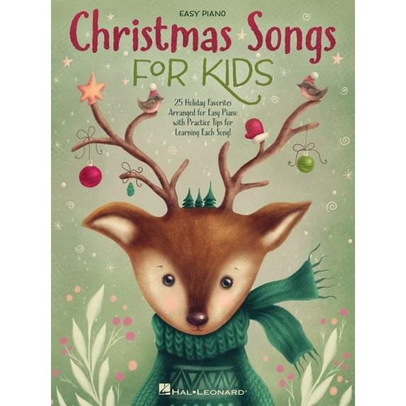 Christmas Songs for Kids Easy Piano Songbook with Lyrics, (Paperback)
