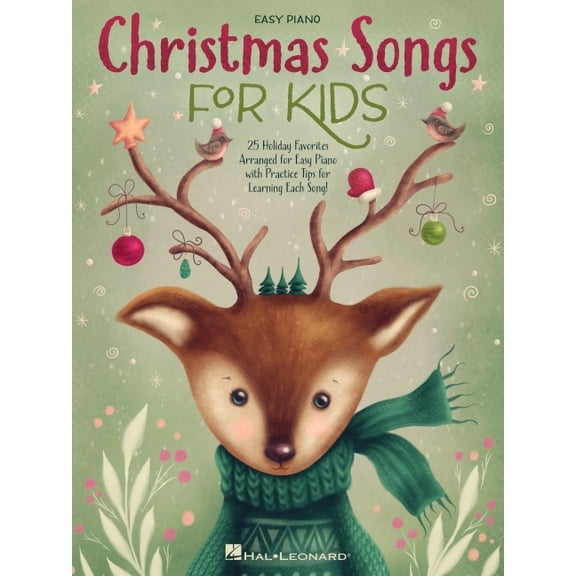 Christmas Songs for Kids Easy Piano Songbook Includes 25 Holiday Favorites with Lyrics for Beginners Fun and Simple Chri, (Paperback)