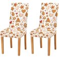 thumbnail image 1 of Christmas Spandex Chair Covers for Dining Room Set of 4, Gingerbread Cookies Parsons Slipcover Xmas Chair Back Cover Kitchen Stretch Printed Chair Protectors Covers, 1 of 6