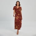 thumbnail image 1 of Christmas Sparkle Printed Short Sleeve Maxi Dress, Jesus Christian Fashion Summer Maxi Dress For Women, 1 of 4