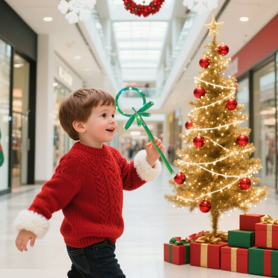 Christmas Sparkly Wand for Light Up,Christmas Product Luminous Hand Screw Stick Christmas Holiday Decoration Mood