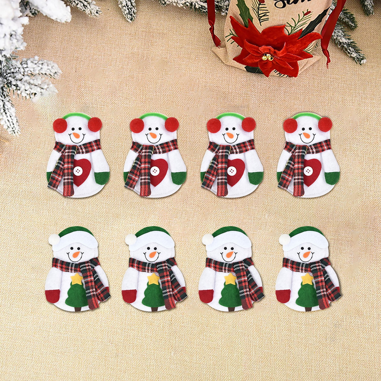Christmas Special Offers! HZHGAV Tableware Christmas Decorations, Cartoon Dolls, and Fork Sets, Santa Tableware Set Stainless Steel Bowl