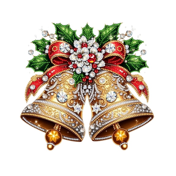 Christmas Special Shape Diamond Painting Kit, 30x30cm Partial Drill Rhinestone Art, Multiple Winter Festive Patterns for Adults DIY Wall Decor
