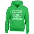 thumbnail image 1 of Christmas Spinner Printed Irish Green Hoodie Sweatshirt Happy Ugly 3X-Large, 1 of 2