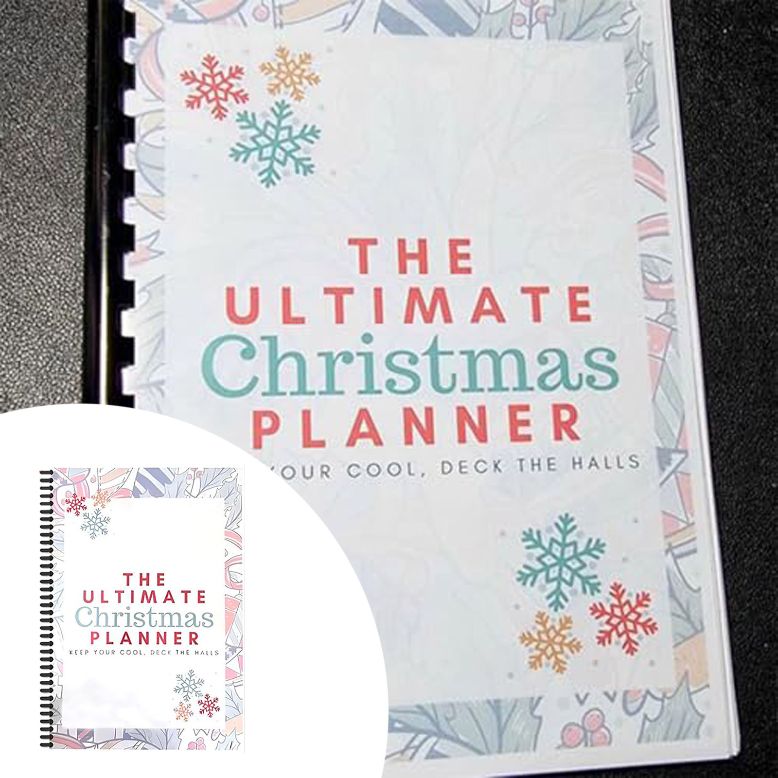 Christmas Spiral 2024 Christmas Holiday Organizer Planner Book with