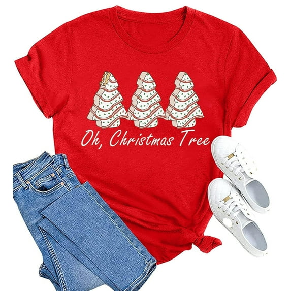 Christmas Spirit T-Shirt – Believe in Christmas Tree Tee, Cozy Retro Holiday Outfit