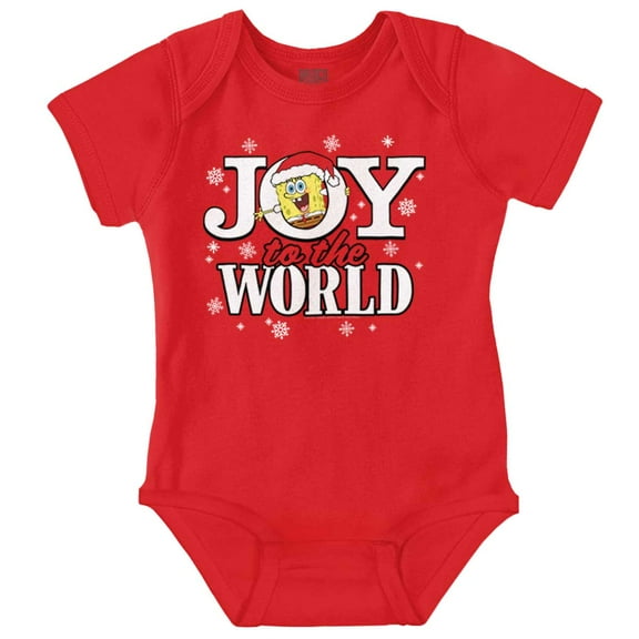 Christmas SpongeBob Joy To The World Baby Romper Boys or Girls