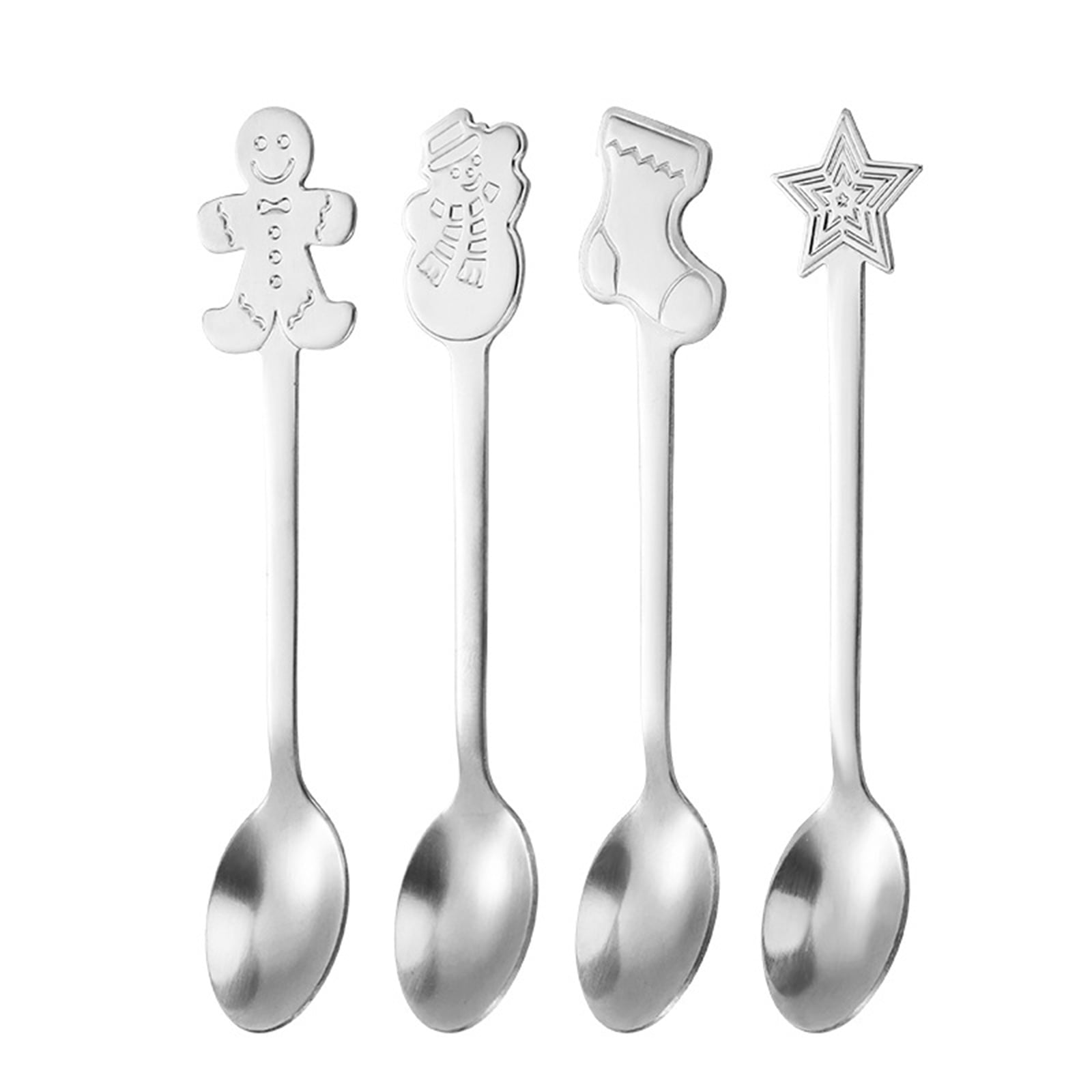 Christmas Spoons Set of 4 Gift for Christmas Chocolate Spoons Set Hot