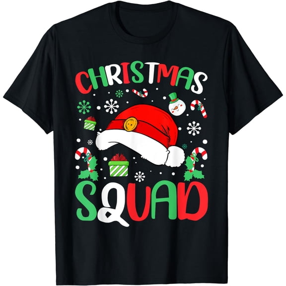 Christmas Squad Family Group Matching Christmas Pajama Party T-Shirt