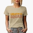 thumbnail image 1 of Christmas Squad, Groovy Retro Wavy Text Merch Gift, Tan T-Shirt, Medium, 1 of 5