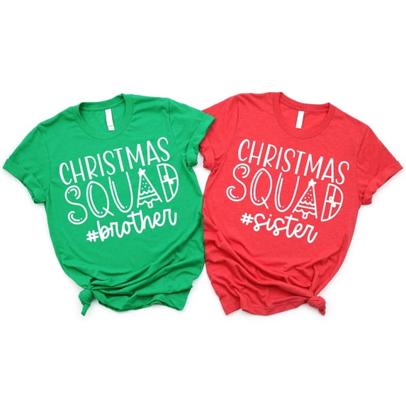 Christmas Squad Matching Family Shirts Sister Vintage Green Shirt 12 Months