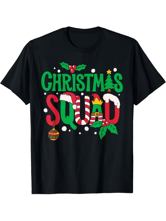 Christmas Squad Santa Elf Family Matching Pajamas Boys Girls T-Shirt