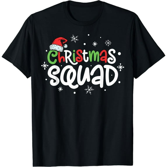Christmas Squad Santa Family Matching Pajamas Xmas Boys Men T-Shirt