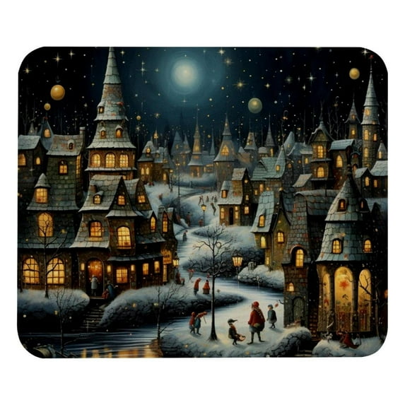 Christmas Square Desk Mat, 8.3x9.8 Inch, Non-Slip Rubber Bottom, Printed, Suitable for Office and Gaming - Gaming Mousepad and Mouse Pad