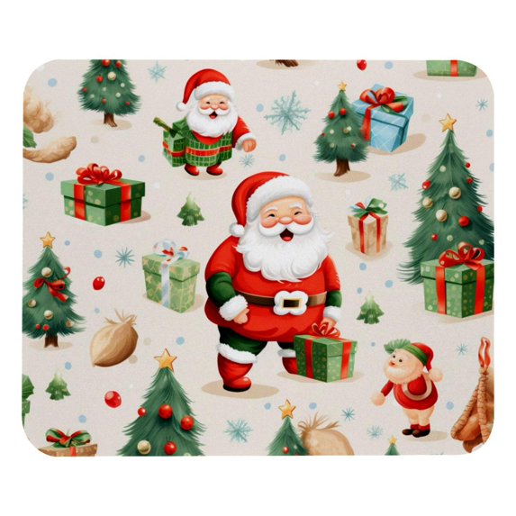 Christmas Square Printed Desk Mat Gaming Mouse Pad Non-Slip Rubber Bottom 8.3x9.8 Inch - Suitable for Office and Gaming