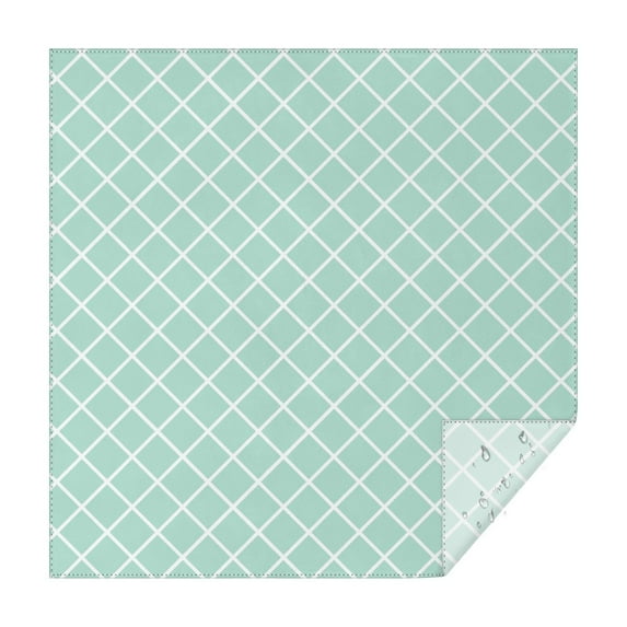 Christmas Square Tablecloth 42x42 Inch – Waterproof Polyester Printed Table Cover, Wrinkle Resistant & Washable for Kitchen Dining Picnic Party Decor, Single-v4-15, White