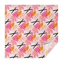 Christmas Square Tablecloth 42x42 Inch – Waterproof Polyester Printed Table Cover, Wrinkle Resistant & Washable for Kitchen Dining Picnic Party Decor, Single-v4-15, White