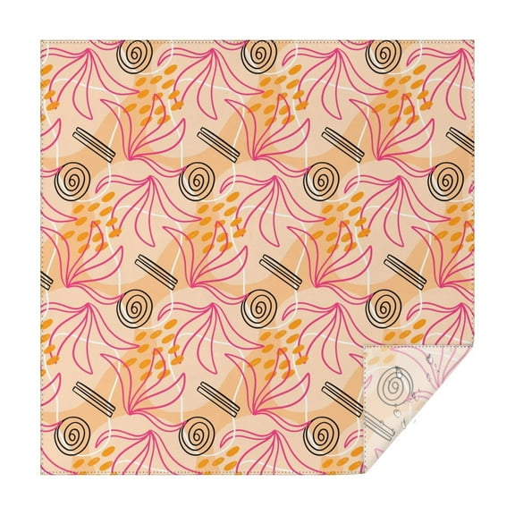 Christmas Square Tablecloth 42x42 Inch – Waterproof Polyester Printed Table Cover, Wrinkle Resistant & Washable for Kitchen Dining Picnic Party Decor, Single-v4-15, White