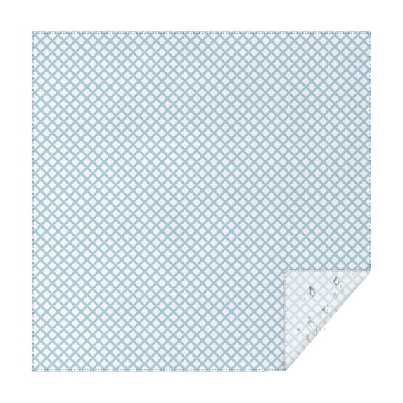 Christmas Square Tablecloth 42x42 Inch – Waterproof Polyester Printed Table Cover, Wrinkle Resistant & Washable for Kitchen Dining Picnic Party Decor, Single-v4-15, White
