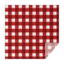 Christmas Square Tablecloth 42x42 Inch – Waterproof Polyester Printed Table Cover, Wrinkle Resistant & Washable for Kitchen Dining Picnic Party Decor, Single-v4-15, White