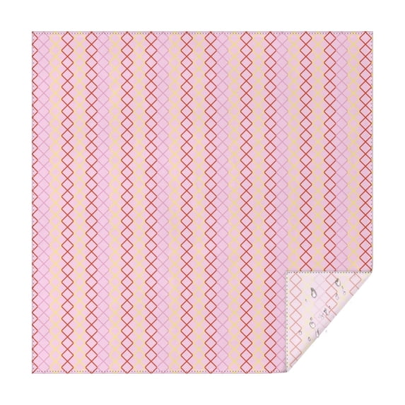 Christmas Square Tablecloth 42x42 Inch – Waterproof Polyester Printed Table Cover, Wrinkle Resistant & Washable for Kitchen Dining Picnic Party Decor, Single-v4-15, White