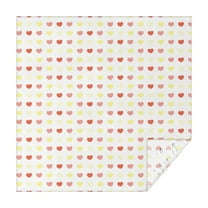 Christmas Square Tablecloth 42x42 Inch – Waterproof Polyester Printed Table Cover, Wrinkle Resistant & Washable for Kitchen Dining Picnic Party Decor, Single-v4-15, White