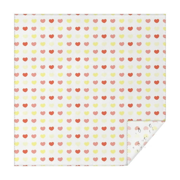 Christmas Square Tablecloth 42x42 Inch – Waterproof Polyester Printed Table Cover, Wrinkle Resistant & Washable for Kitchen Dining Picnic Party Decor, Single-v4-15, White