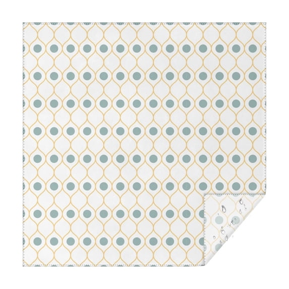 Christmas Square Tablecloth 42x42 Inch – Waterproof Polyester Printed Table Cover, Wrinkle Resistant & Washable for Kitchen Dining Picnic Party Decor, Single-v4-15, White