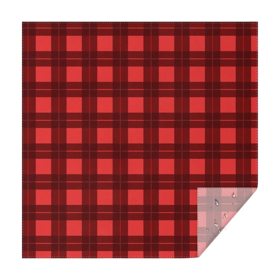 Christmas Square Tablecloth 52x52 Inch – Waterproof Polyester Printed Table Cover, Wrinkle Resistant & Washable for Kitchen Dining Picnic Party Decor, Single-v4-15, White