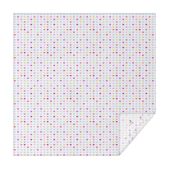 Christmas Square Tablecloth 52x52 Inch – Waterproof Polyester Printed Table Cover, Wrinkle Resistant & Washable for Kitchen Dining Picnic Party Decor, Single-v4-15, White